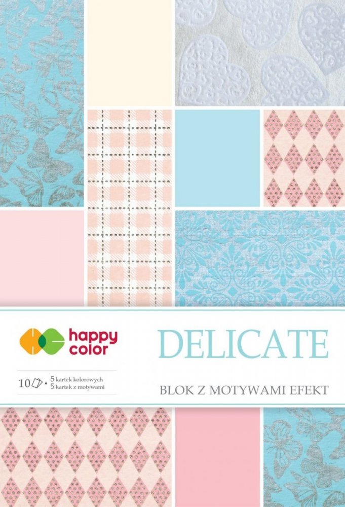 Blok effect DELICATE, 20x29cm, 170-220g/m2, 10 listov, 5 vzorov