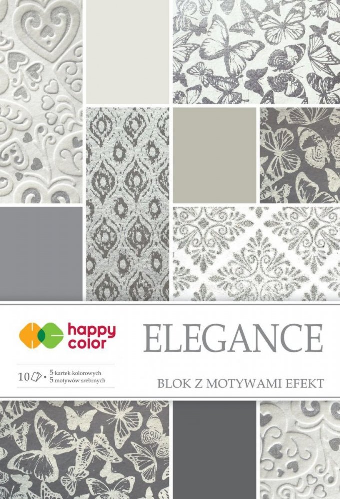 Blok effect ELEGANCE, 20x29cm, 170-220g/m2, 10 listov, 5 vzorov