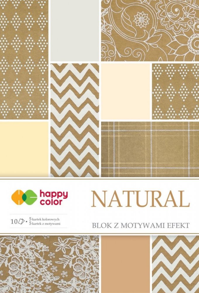 Blok effect NATURAL, 20x29cm, 170-220g/m2, 10 listov, 5 vzorov