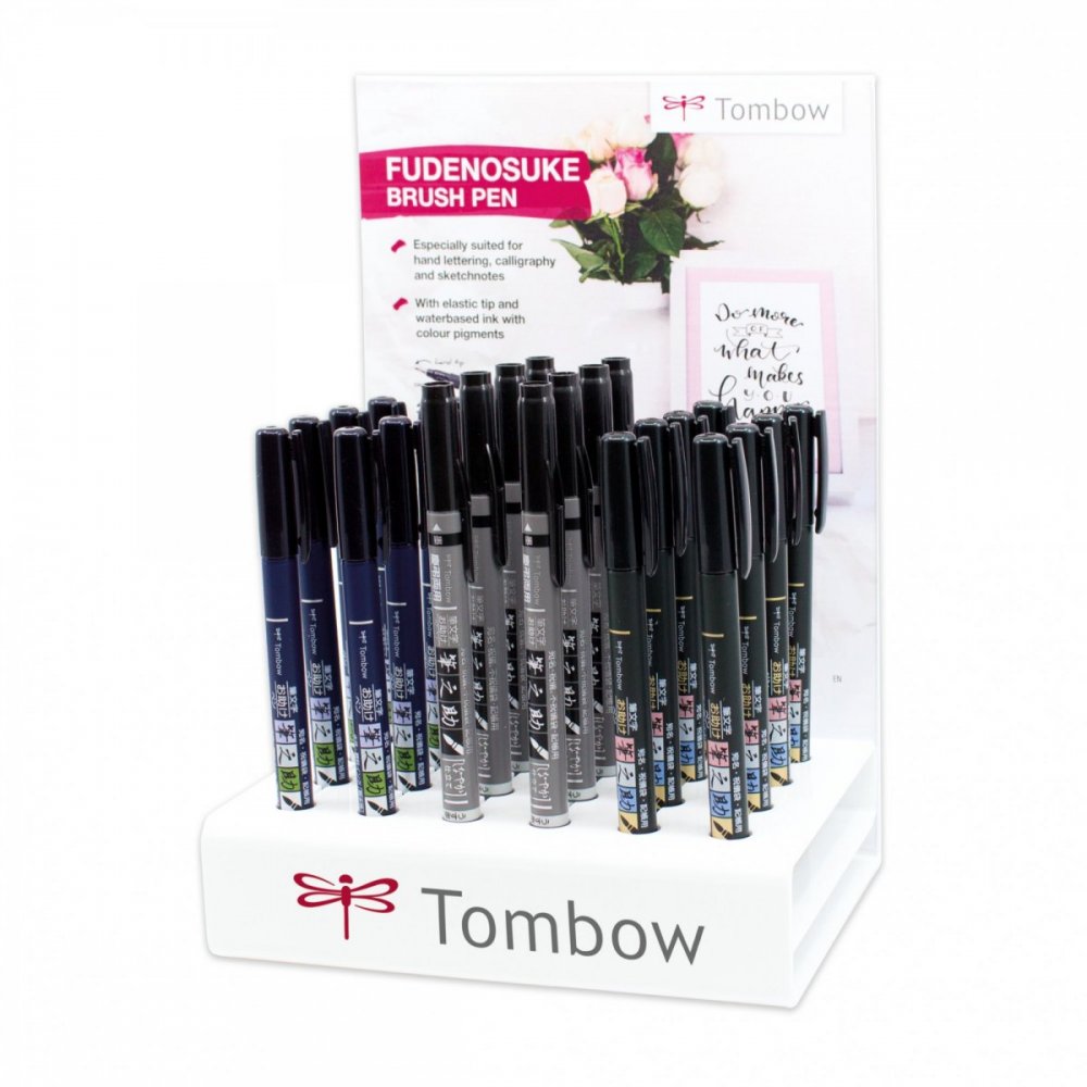 Tombow Fudenosuke BRUSH PEN, sada 24 ks