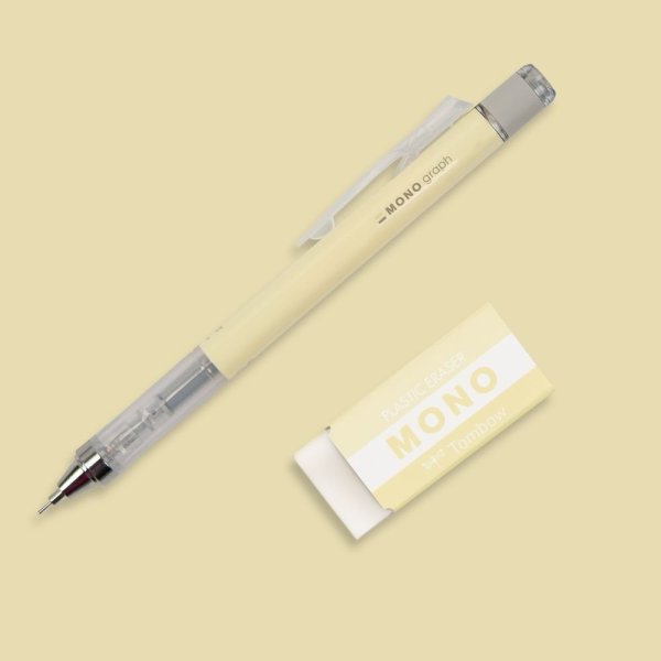 Tombow Mono Graph Pastel, cream yellow, 0,5mm, blistr, s PE04A